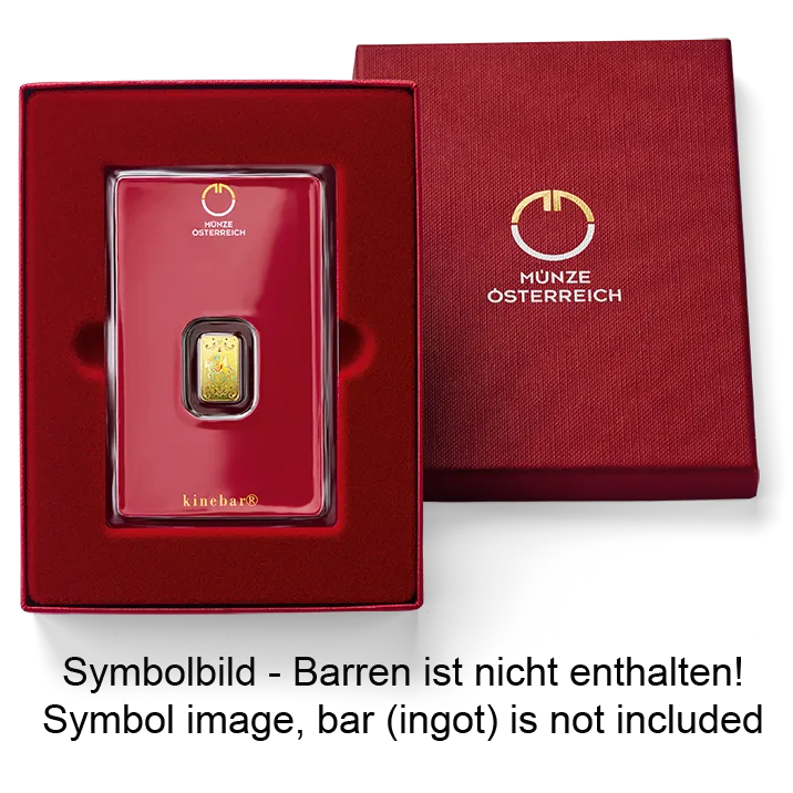 Barrenverpackung 1 Gramm Goldbarren